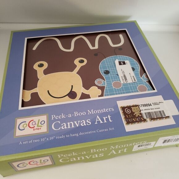 CoCaLo Baby Canvas Monsters Wall Decor Set - Picture 2 of 6